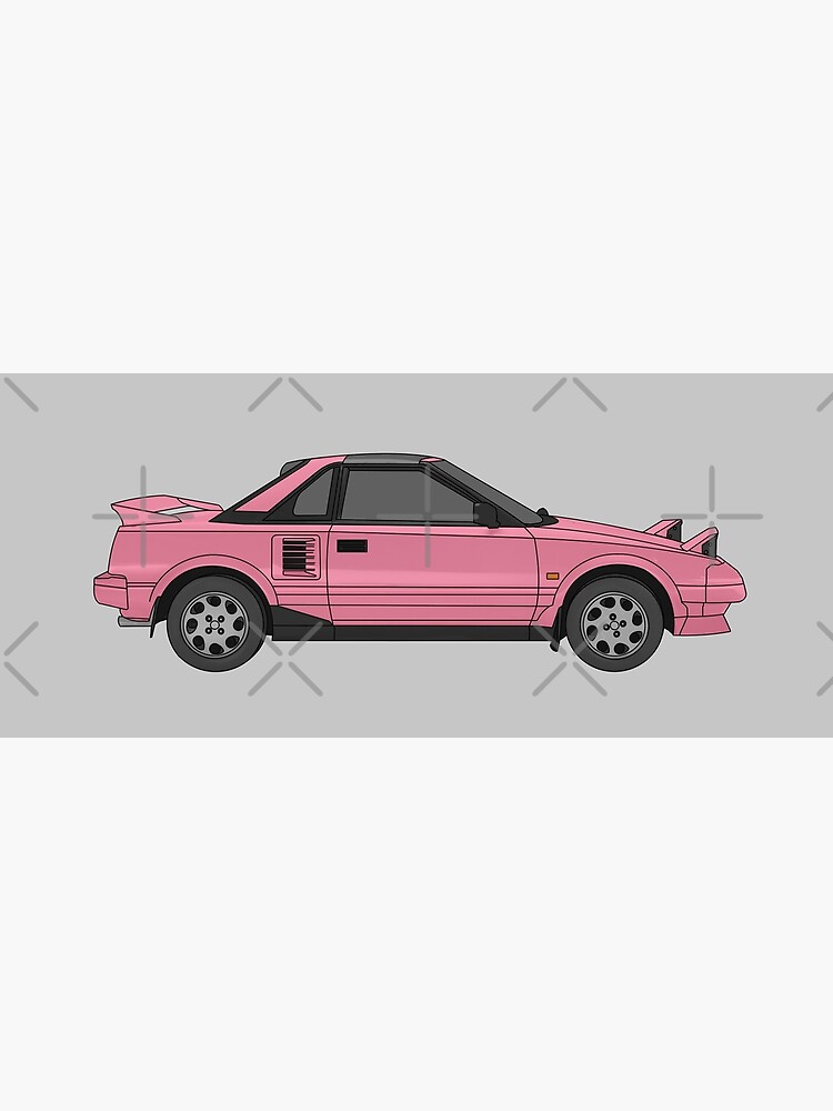 "Toyota MR2 MK1 pink digital art" Poster by Milanicole | Redbubble