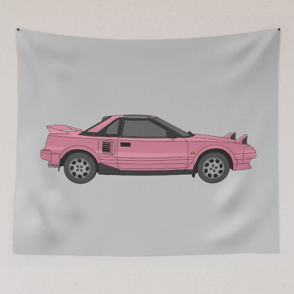 Item preview, Toyota MR2 MK1 pink digital art designed and sold by Milanicole.