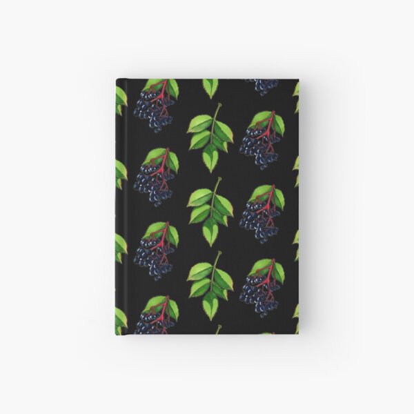 Elderberry (black BG) Hardcover Journal