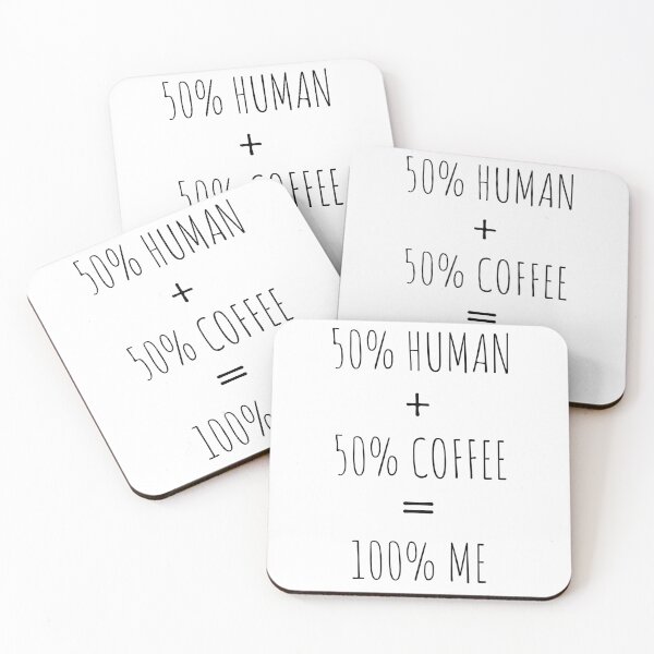 Item preview, Half Human Half Coffee - Funny Coffee Lovers Aesthetics designed and sold by Trndii.