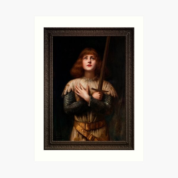 Sainte Jeanne d'Arc by Paul Antoine De La Boulaye Classical Fine Art Xzendor7 Old Masters Reproductions Art Print