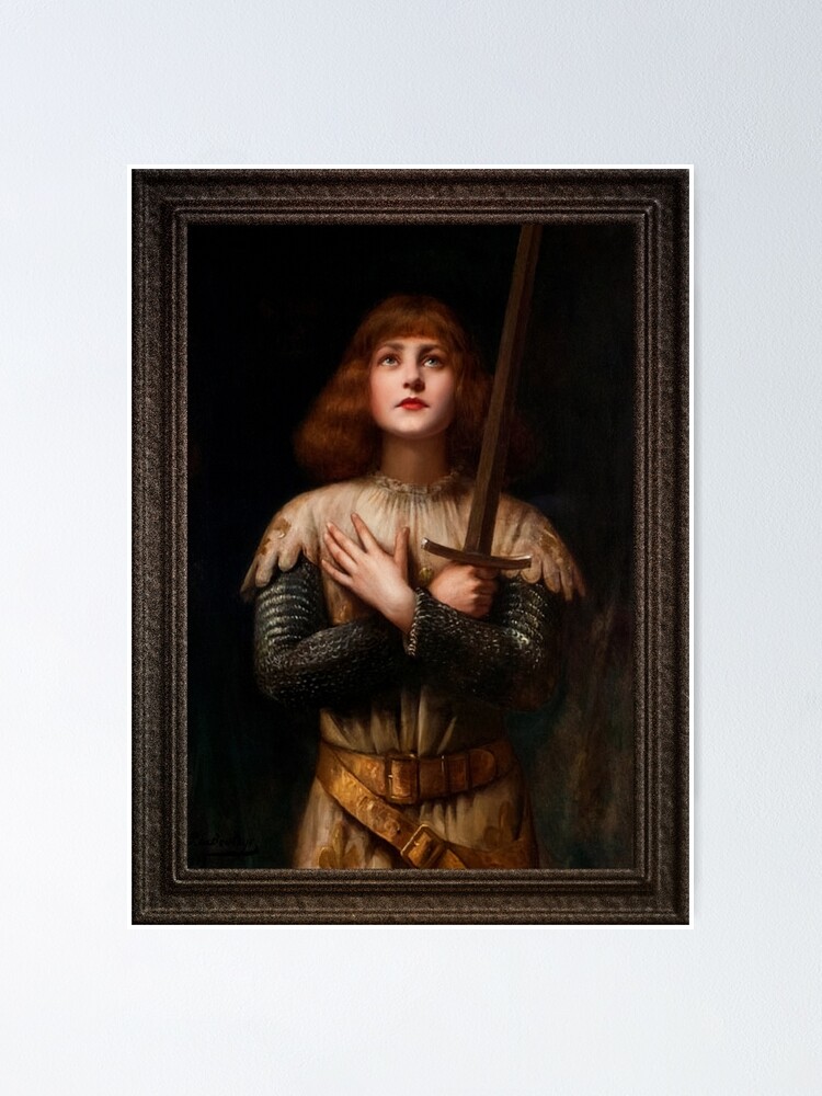 Sainte Jeanne d Arc by Paul Antoine De La Boulaye Classical Fine Art Xzendor7 Old Masters Reproductions Poster