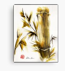 "Morning Light" Original acrylic and ink bamboo painting. Metal Print