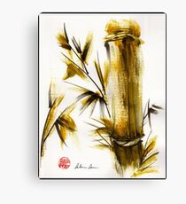 "Morning Light" Original acrylic and ink bamboo painting. Canvas Print