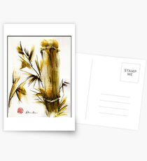"Morning Light" Original acrylic and ink bamboo painting. Postcards