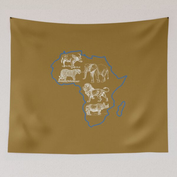 Item preview, Africa big five drawn designed and sold by Nickadon.