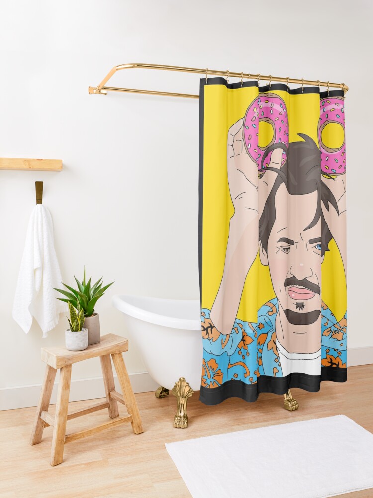 Steve Buscemi Donuts Fear Loathing Shower Curtain