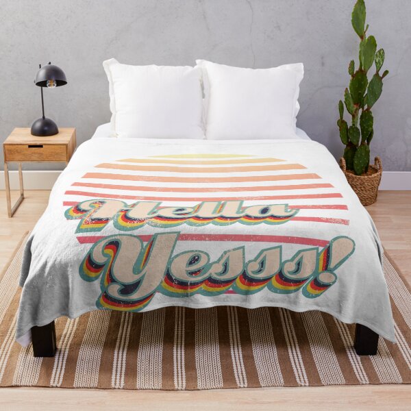 Item preview, Hella Yesss! Retro distressed sun typography designed and sold by plammi.