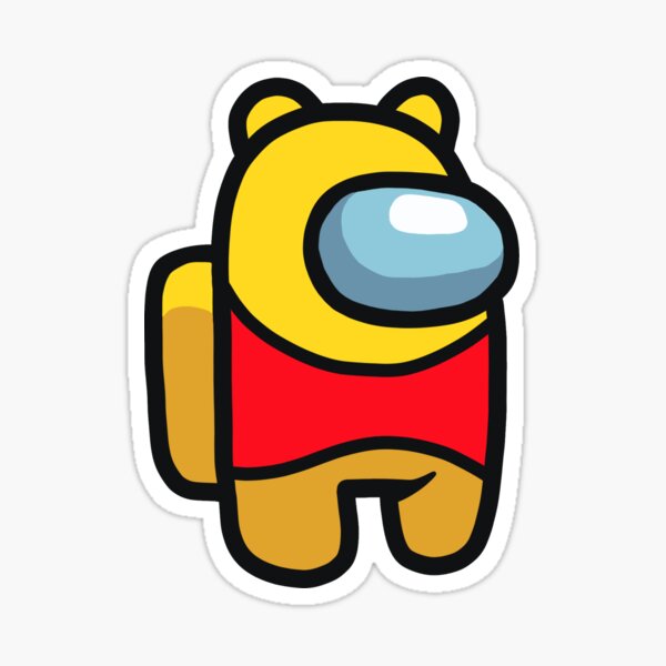 Personaje de Winnie The Pooh Among Us Pegatina