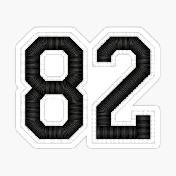 82 Black Jersey Sports Number eighty-two Football 82