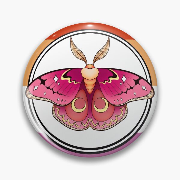Pink Sunset Moth Pin