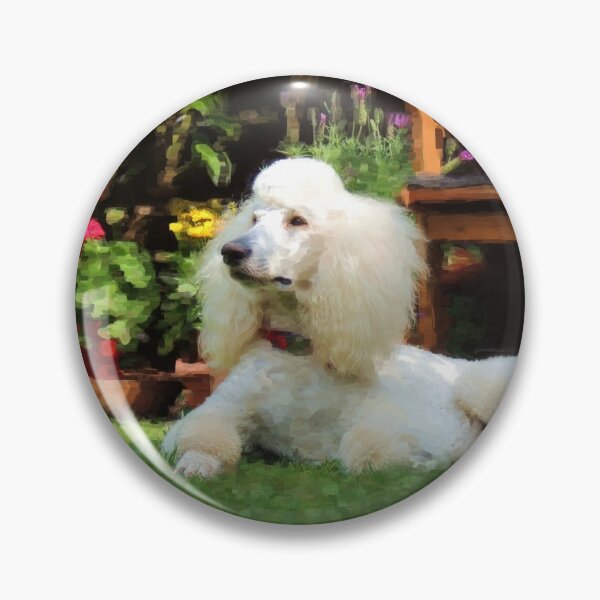 Item preview, Poodle in the garden designed and sold by ThePoodleandCo.