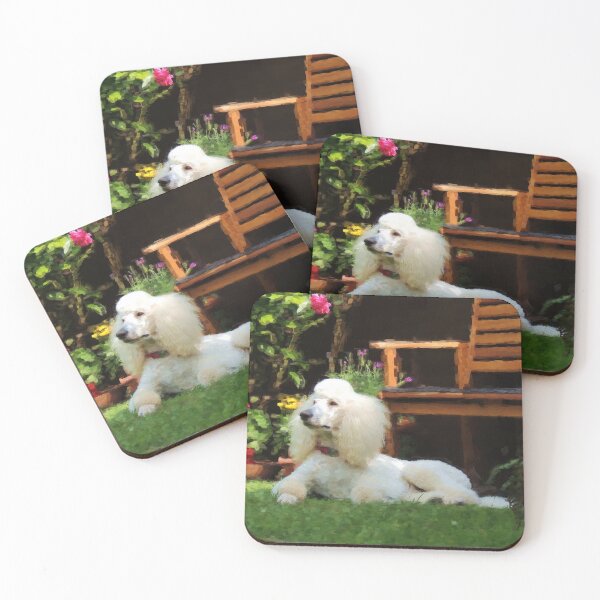 Item preview, Poodle in the garden designed and sold by ThePoodleandCo.