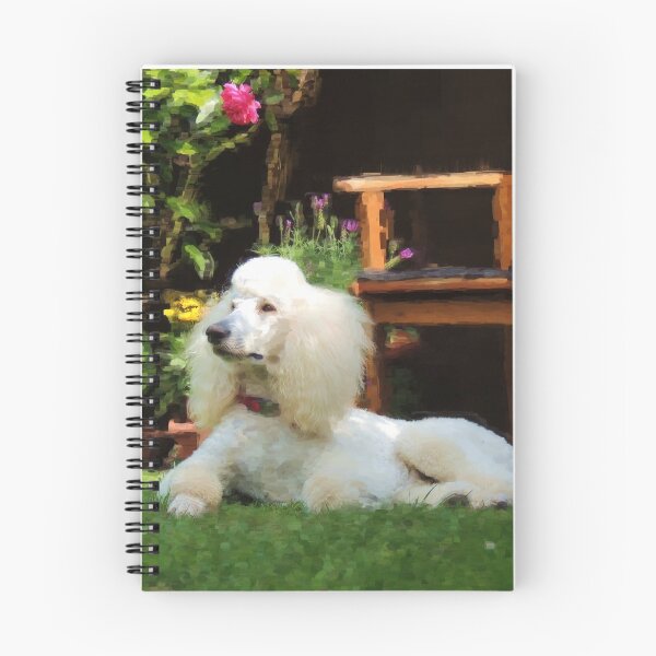Item preview, Poodle in the garden designed and sold by ThePoodleandCo.