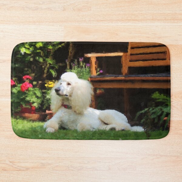 Item preview, Poodle in the garden designed and sold by ThePoodleandCo.