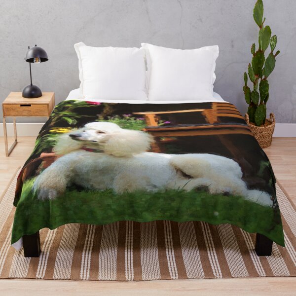 Item preview, Poodle in the garden designed and sold by ThePoodleandCo.