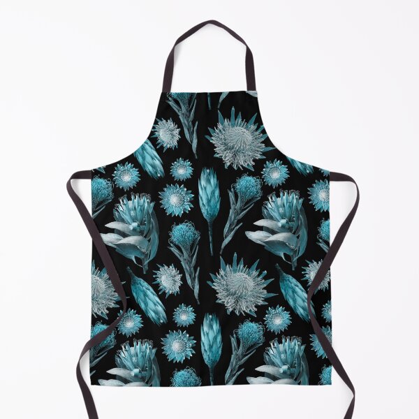 Item preview, Teal Botanical on Black Background designed and sold by Lesley Fitzpatrick.
