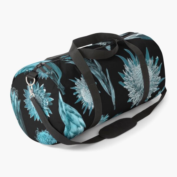 Item preview, Teal Botanical on Black Background designed and sold by Lesley Fitzpatrick.
