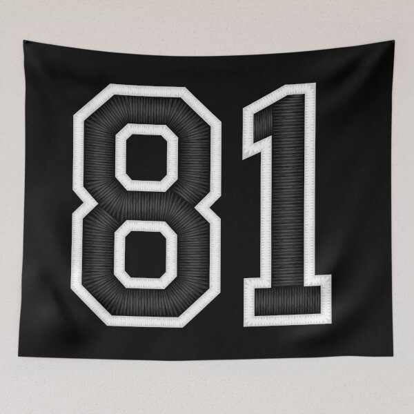 Item preview, 81 Black Jersey Sports Number eighty-one Football 81 designed and sold by elhefe.