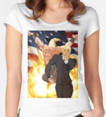Trumps Bizarre Wahl - Jojos Bizarre Adventure Trump Tailliertes Rundhals-Shirt