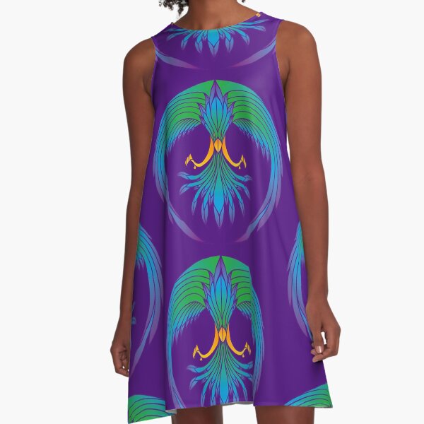 Tropical FIrebird A-Line Dress