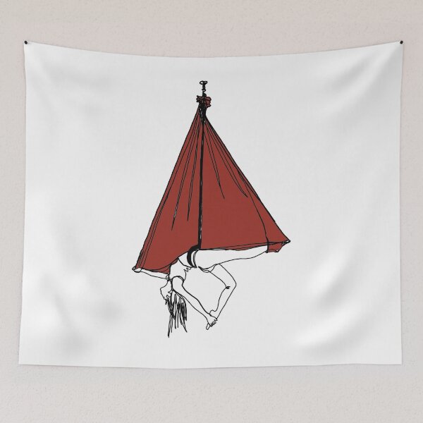 Item preview, Aerial Yoga Girl - Red Silk Hammock  designed and sold by Arkneer.