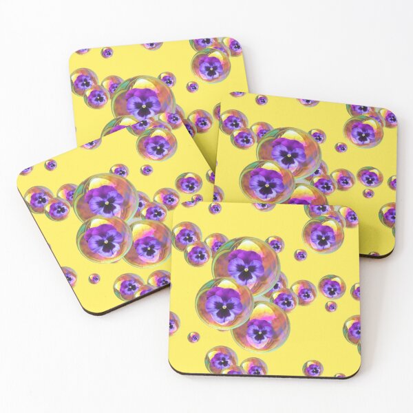 Item preview, SURREAL GOLD PANSY SOAP BUBBLES ABSTRACT ART designed and sold by sharlesart.