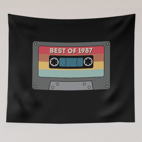 Item preview, Best of 1987 Vintage Colourful Cassette Tape Gift Idea. designed and sold by Kipcio.