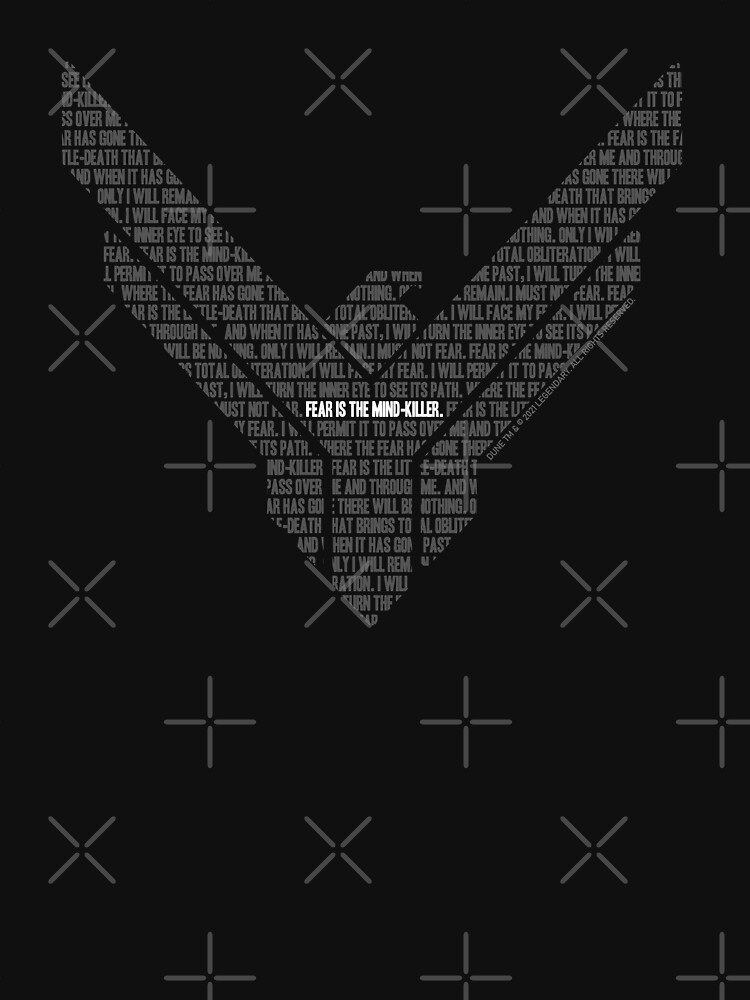 Thumbnail 7 of 7, Essential T-Shirt, Dune 2021 Litany Against Fear Word Art  designed and sold by Merch-On.