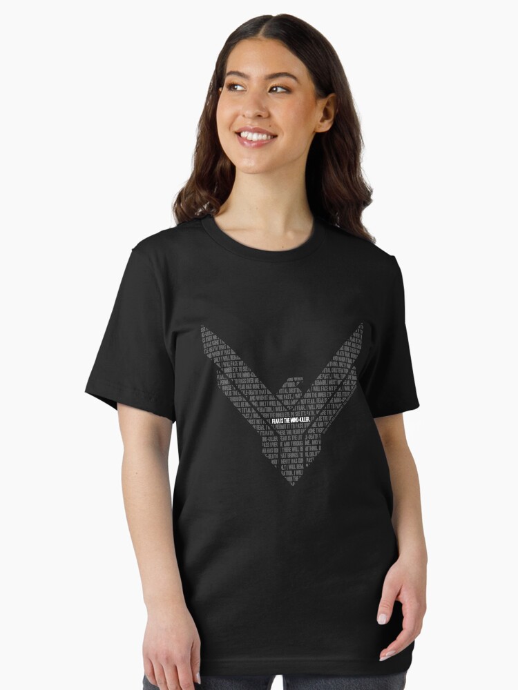 Thumbnail 2 of 7, Essential T-Shirt, Dune 2021 Litany Against Fear Word Art  designed and sold by Merch-On.