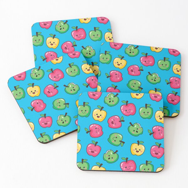 Item preview, Happy Apples Blue Pattern designed and sold by keeleypost.