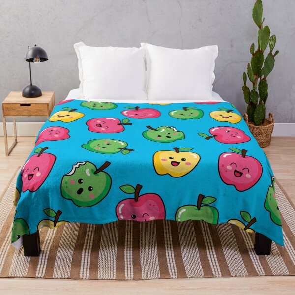 Item preview, Happy Apples Blue Pattern designed and sold by keeleypost.
