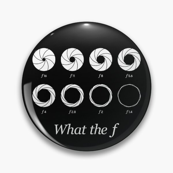 Item preview, What the f - Camera Lens Aperture f16 to f1.4 (On Black) designed and sold by STUDIO-72.