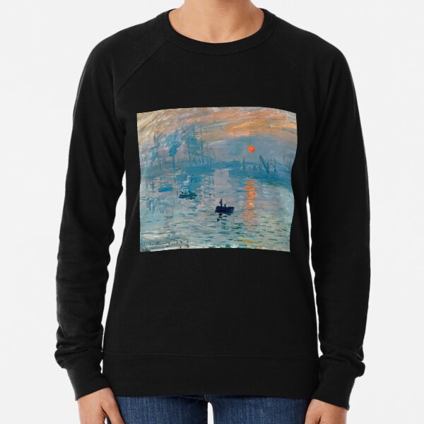 Impression Sunrise By Claude Monet Lightweight Sweatshirt