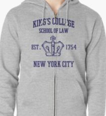 HAMILTON BROADWAY MUSICAL King's College Rechts- schule Est. 1854 Größte Stadt der Welt Hoodie mit Reißverschluss