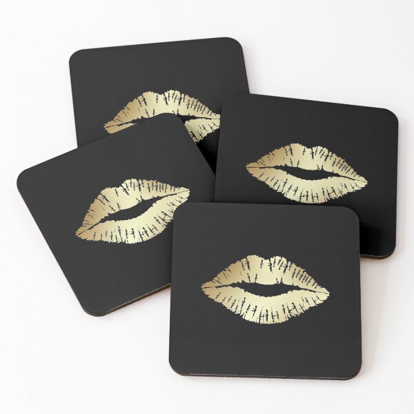 Item preview, Gold Sexy Kiss Lips designed and sold by NECHSTORE.