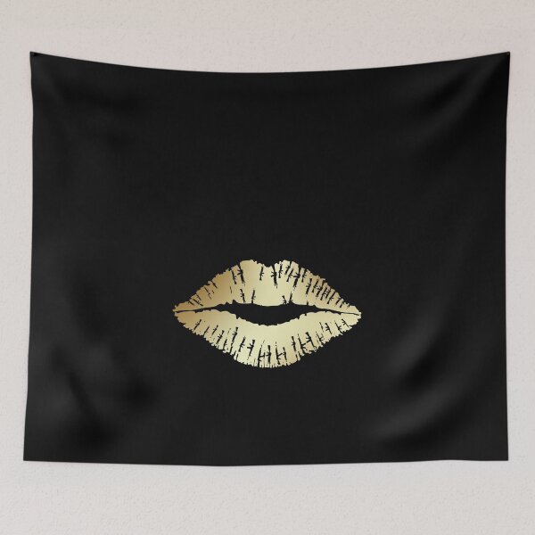 Item preview, Gold Sexy Kiss Lips designed and sold by NECHSTORE.