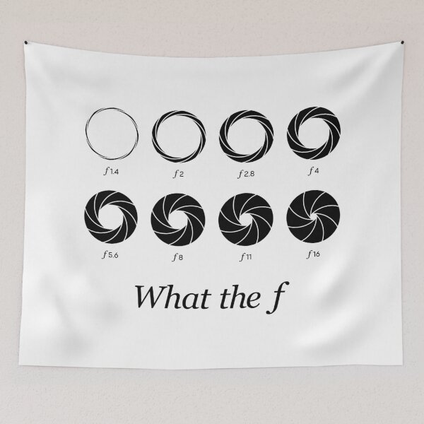 Item preview, What the f - Camera Lens Aperture f1.4 to f16 (On White) designed and sold by STUDIO-72.