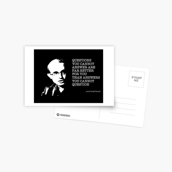 Yuval Noah Harari Quote Postcard