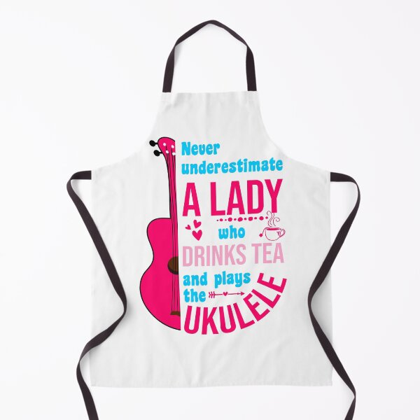 Item preview, Funny ukulele and tea lady designed and sold by DeliriousSteve.