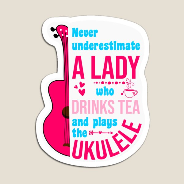 Artikelvorschau, Lustige Ukulele und Teedame entworfen und verkauft von DeliriousSteve.