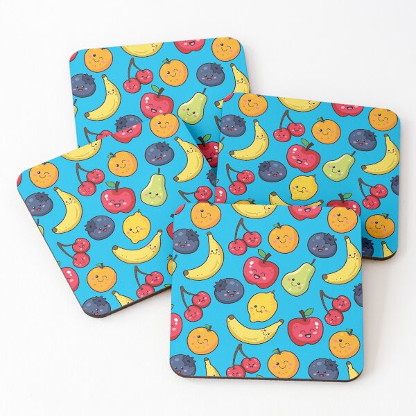 Item preview, Happy Fruit Blue Pattern designed and sold by keeleypost.