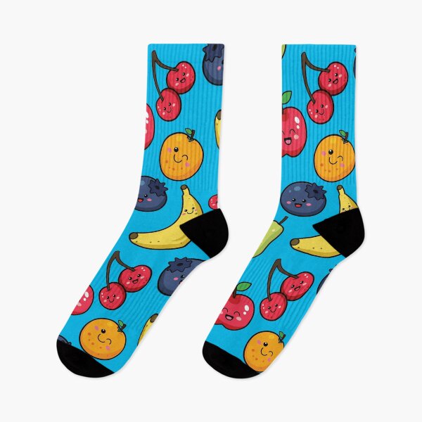 Item preview, Happy Fruit Blue Pattern designed and sold by keeleypost.
