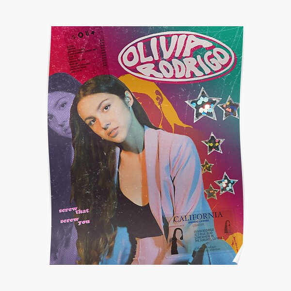 Olivia Rodrigo retro design Poster