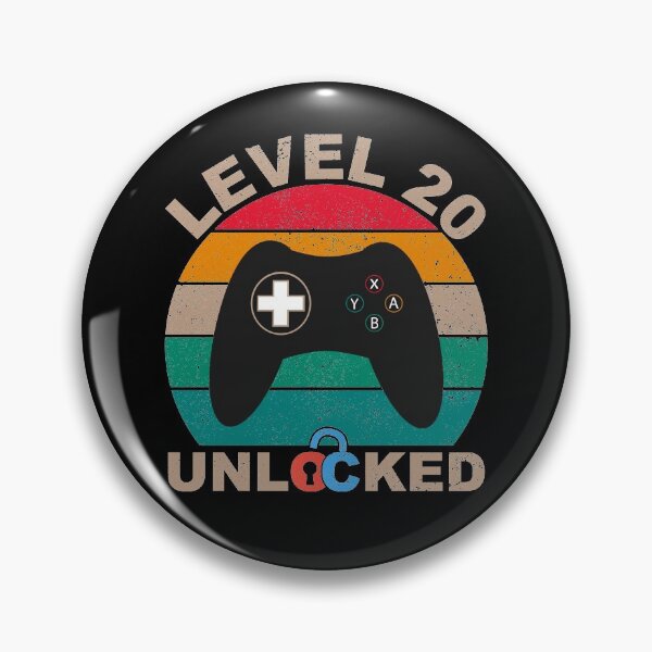 Item preview, Level 20 Unlocked, 20th Birthday , Level Up Birthday, Level Unlocked, Achievement Unlocked, Video Gamer Party designed and sold by plussorn.