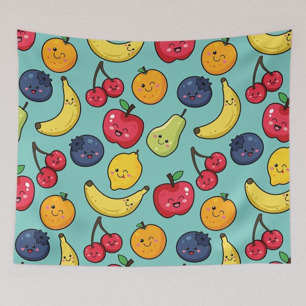 Item preview, Happy Fruit Green Pattern designed and sold by keeleypost.