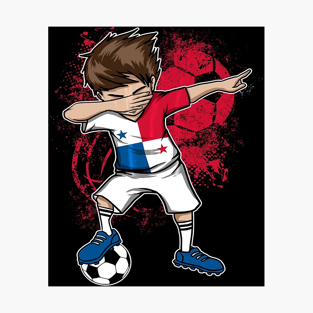 Zazzle Dabbing Dog Panama Soccer Fans Panamanian Flag Foo T-Shirt, Men's, Size: Adult S, Black