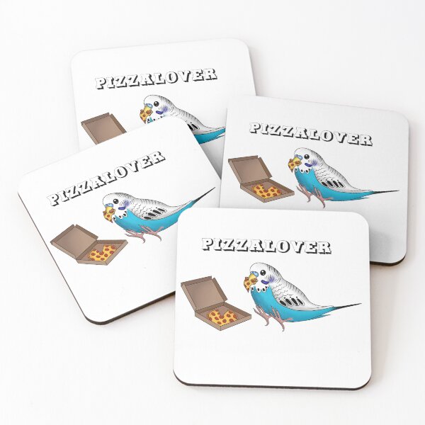 Item preview, Pizzalover! Budgie eats pizza designed and sold by DieVogelfamilie.
