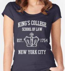 HAMILTON BROADWAY MUSICAL King's College School of Law Est. 1854 Greatest City in the World Women's Fitted Scoop T-Shirt