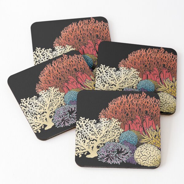 Item preview, Underwater coral in black background  designed and sold by STG-Designs.